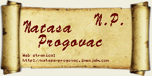 Nataša Progovac vizit kartica
